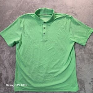 Grand Slam Performance Mens XL Green Short Sleeve Textured Golf Polo Shirt